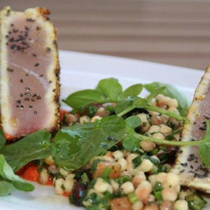 Recipes by Rosalie Gourmet Market-Fregola Salad with Italian Tuna-Rosalie Gourmet Market