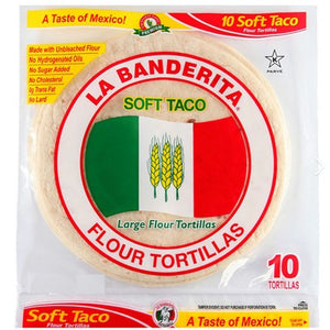 La Banderita Soft Tacos - Large Flour Tortillas (10 pack) - Rosalie Gourmet Market