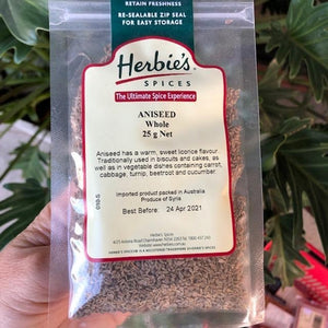 Herbies - Aniseed (Whole) 25g - Rosalie Gourmet Market