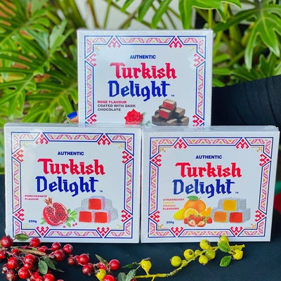 Authentic Turkish Delight Strawbery Lemon Orange 250g