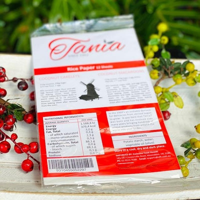 Tania Rice Wafer Paper 25 Pieces 200g - The Red Spoon Co