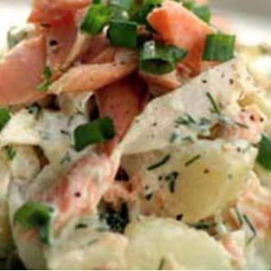 Recipes by Rosalie Gourmet Market-Flaked Smoked Ocean Trout, Crushed Potato Salad, Baby Capers, Shaved Fennel-Rosalie Gourmet Market