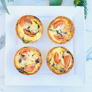 Individual Quiche - Bacon, Egg, Tomato & Aged Cheddar (approx 10cm diameter) - Rosalie Gourmet Market