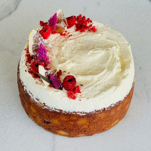 Raspberry Yoghurt Lemon Cake with Cream Cheese Frosting