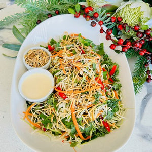 Christmas Cabbage & Kale Slaw (V, GF, DF, Vegan)