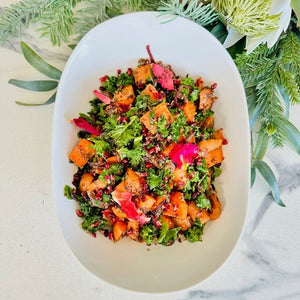 Christmas Rose Harissa Carrot & Roasted Date Salad (V, GF, DF, Vegan)