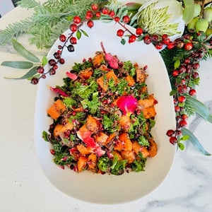 Christmas Rose Harissa Carrot & Roasted Date Salad (V, GF, DF, Vegan)