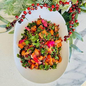 Christmas Rose Harissa Carrot & Roasted Date Salad (V, GF, DF, Vegan)