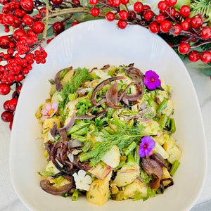 Christmas Potato Salad - Green Beans, Roasted Red Onion & Zesty Vinaigrette (V, GF, DF)