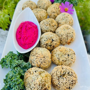 Green Pea & Spinach Falafel (V, GF, DF, Vegan)