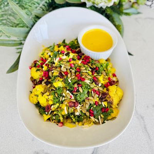 Christmas Turmeric Cauliflower Salad (V, DF, Vegan) - Rosalie Gourmet Market