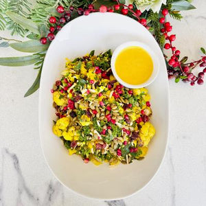 Christmas Turmeric Cauliflower Salad (V, DF, Vegan) - Rosalie Gourmet Market