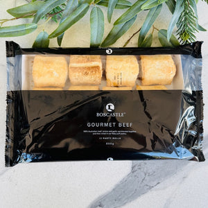 Boscastle Party Sausage Rolls -  Gourmet Beef - pack of 12 (frozen)
