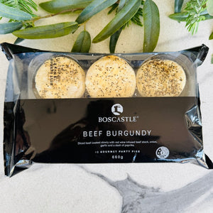 Boscastle Party Pies -  Beef & Burgundy - pack of 12 (frozen)