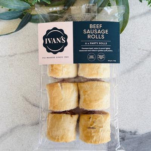 Ivan's - Beef Sausage Rolls - pack of 6 (frozen)