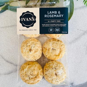 Ivan's - Lamb & Rosemary Party Pies - pack of 6 (frozen)
