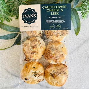 Ivan's - Cauliflower, Cheese & Leek Party Pies - pack of 6 (frozen)