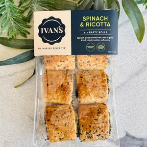 Ivan's - Spinach & Ricotta Party Rolls - pack of 6 (frozen)