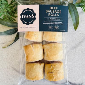 Ivan's - Beef Sausage Rolls - pack of 6 (frozen)
