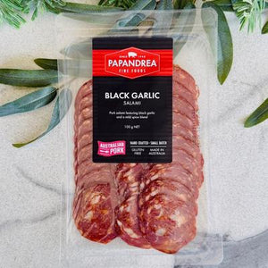Papandrea Black Garlic Salami 100g