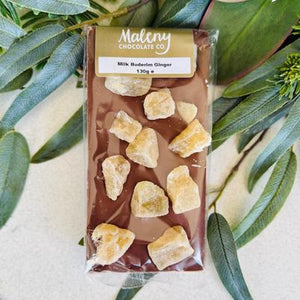 Maleny Chocolate Co - Milk Buderim Ginger 130g