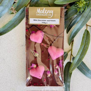 Maleny Chocolate Co - Milk Chocolate & Petals 110g