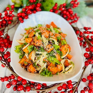 Christmas Roasted Maple Glazed Carrot Salad (V, GF, DF, Vegan) - Rosalie Gourmet Market