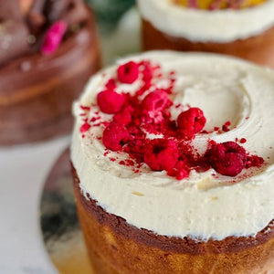 Raspberry Yoghurt Lemon Cake with Cream Cheese Frosting - Rosalie Gourmet Market