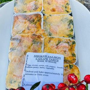 Frozen Mini Quiche Tarts - Smoked Salmon, Ricotta & Spinach (pack of 8) - Rosalie Gourmet Market