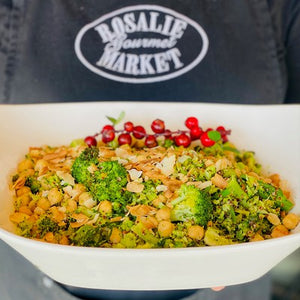 Roasted Broccoli, Chickpea & Quinoa Salad (V, GF, DF, Vegan) - Rosalie Gourmet Market