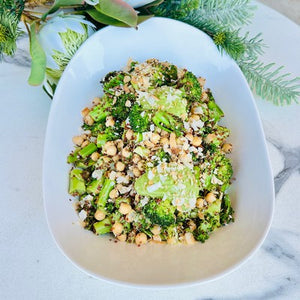 Roasted Broccoli, Chickpea & Quinoa Salad (V, GF, DF, Vegan) - Rosalie Gourmet Market