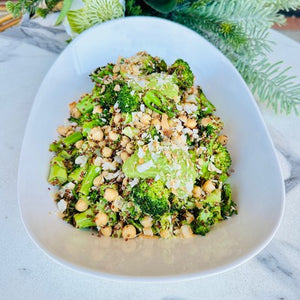 Roasted Broccoli, Chickpea & Quinoa Salad (V, GF, DF, Vegan) - Rosalie Gourmet Market