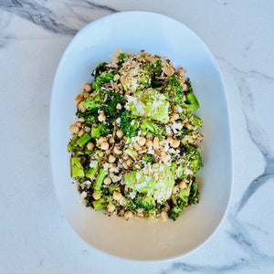 Roasted Broccoli, Chickpea & Quinoa Salad (V, GF, DF, Vegan) - Rosalie Gourmet Market