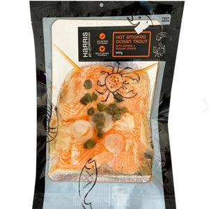 Harris Smokehouse Hot Smoked Trout with Capers & Pickled Onions 400g - Rosalie Gourmet Market