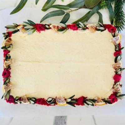 Lemon Yoghurt Cake with Cream Cheese Frosting - Slab