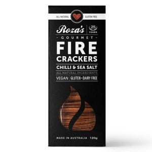 Roza's Fire Chilli & Sea Salt Crackers (Vegan, GF, DF) - Rosalie Gourmet Market