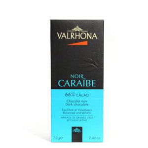 Valrhona Caraibe 66% Chocolate Bar 70g - Rosalie Gourmet Market