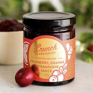 Cranberry, Orange & Champagne Sauce 220g - Crunch Preserves - Rosalie Gourmet Market