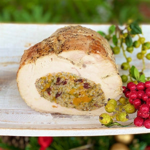 Stuffed & Roasted Turkey Breast - whole piece (GF) - Rosalie Gourmet Market