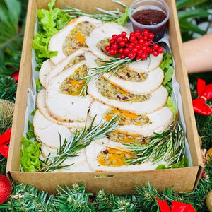 Stuffed & Roasted Turkey Breast Platter (GF) - Rosalie Gourmet Market