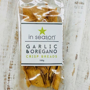 In Season - Garlic & Oregano Crisp Breads 100g - Rosalie Gourmet Market