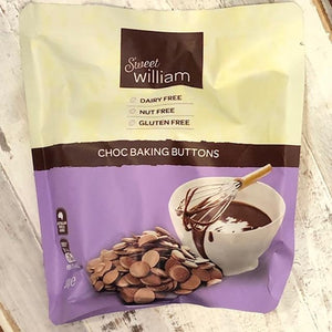 Sweet William Choc Baking Buttons (GF, DF, Nut Free) 300g - Rosalie Gourmet Market