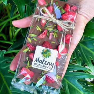 Maleny Chocolate Co - Strawberry & Pistachio Milk 100g - Rosalie Gourmet Market