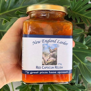 New England Larder - Red Capsicum Relish 375g - Rosalie Gourmet Market