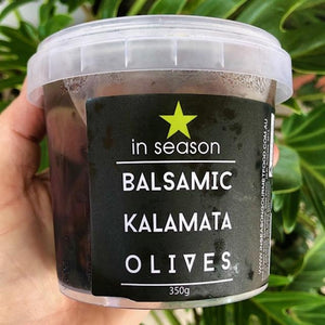 In Season - Balsamic Kalamata Olives 350g - Rosalie Gourmet Market