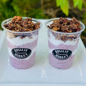 Chia Pots with Raspberry Coconut Chia Pudding - Rosalie Gourmet Market