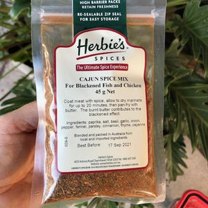 Herbies - Cajun Spice Mix for Blackened Fish & Chicken 45g - Rosalie Gourmet Market