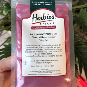 Herbies - Beetroot Powder (Natural Rosy Colour) 50g - Rosalie Gourmet Market