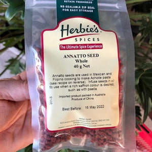 Herbies - Annatto Seed (Whole) 40g - Rosalie Gourmet Market