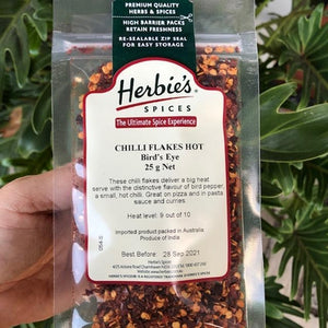 Herbies - Chilli Flakes (Hot Birds Eye) 25g - Rosalie Gourmet Market